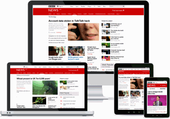 New BBC site on various devices